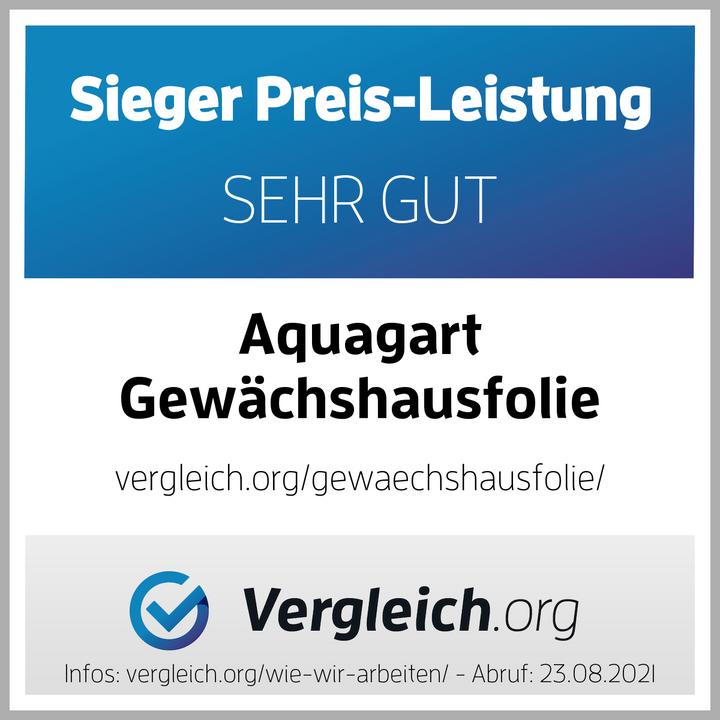 Label énergétique Aquagart 16m Gitterfolie, Gartenfolie, Gewächshausfolie, Frühbeetfolie 3m breit