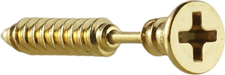 Star Piercing Barbell Barbell Kreuzschlitzschraube vergoldet (Chirurgenstahl 316L)