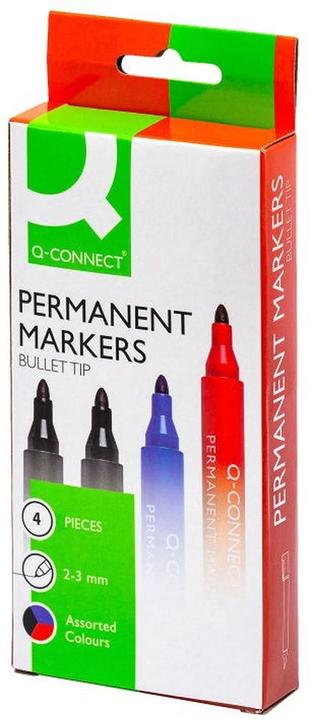 Actual product image Q-Connect Permanent marker with bullet tip (Multicoloured, 2 mm, 1 x)