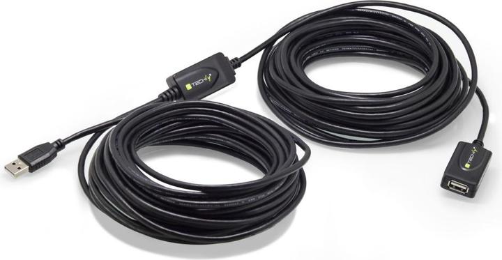 Produktbild Techly USB2.0 Aktives Verlängerungskabel, 20 m Dieses aktive USB-Kabel verlängert und verstärkt das Signal (20 m, USB 2.0)