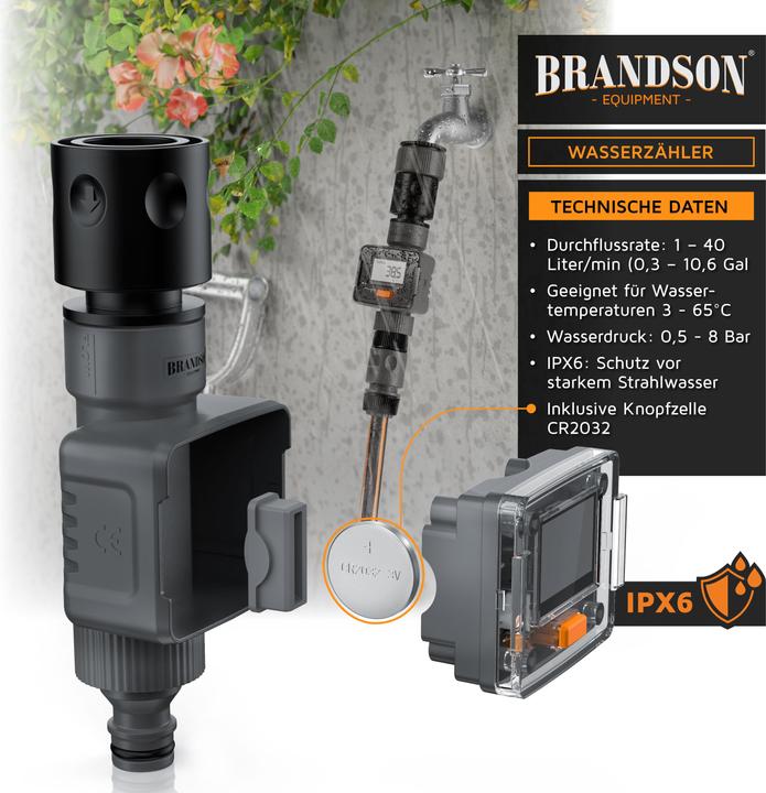 Actual product image Brandson Digital water meter (Water timer)