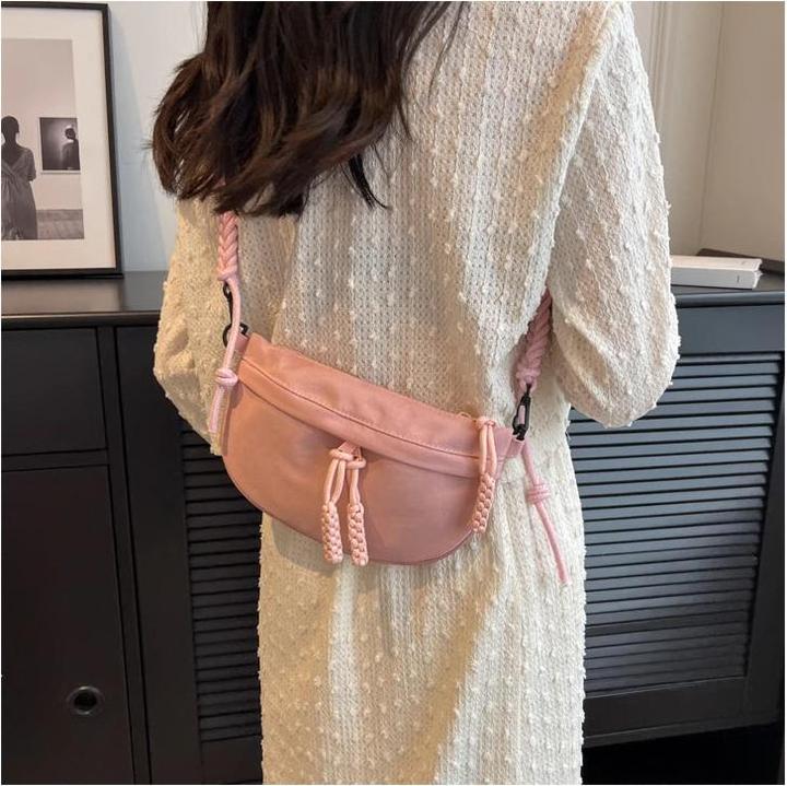Immagine prodotto Only-Bags.Store Borsa Casual a colori solidi per il torace Borsa a vita di grande capacità Borse a tracolla in tela