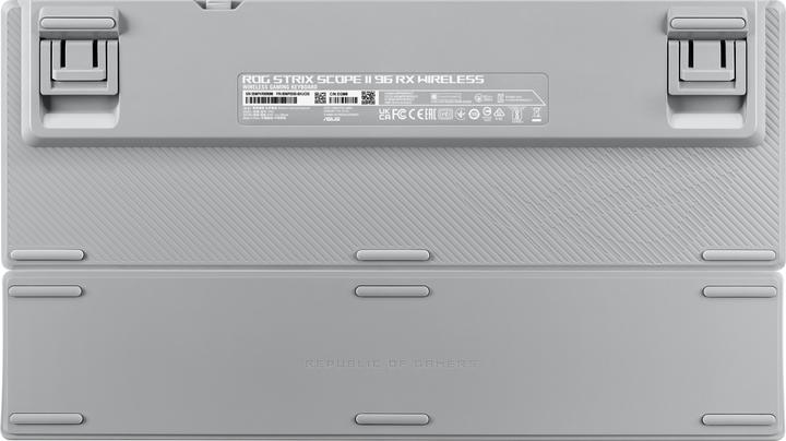 Image du produit ASUS Tastatur ROG Strix Scope II 96 RX Wireless WHT (DE, Sans fil, Filaire)