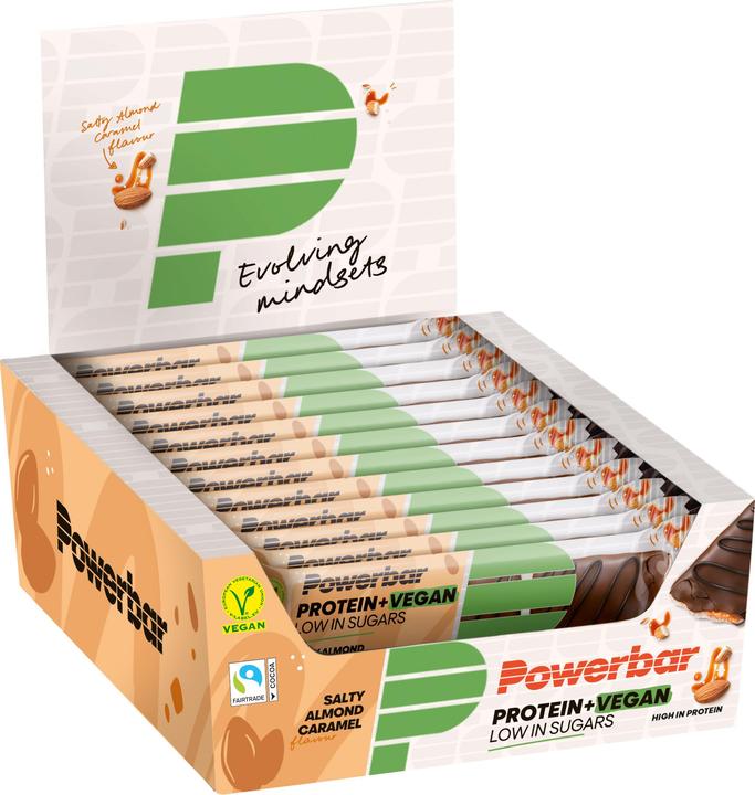 Powerbar Protein Plus Low Sugar Vegan (Caramel, Salty almond, 12 pcs., 504 g)