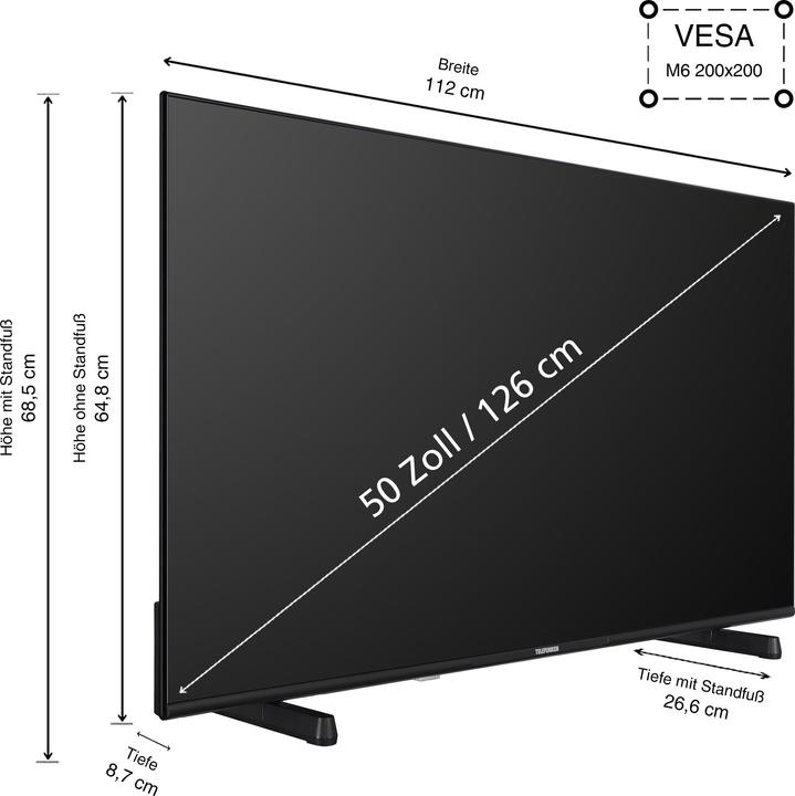 Produktbild Telefunken 50 Zoll Fernseher Fire TV (4K UHD Smart TV, HDR Dolby Vision, Dolby Atmos, Triple-Tuner) (50", LED, 4K, 2024)