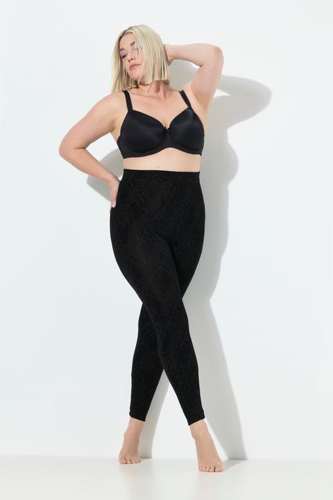 Produktbild Ulla Popken Strumpf-Leggings, gemustert, Glitter (50, 52)