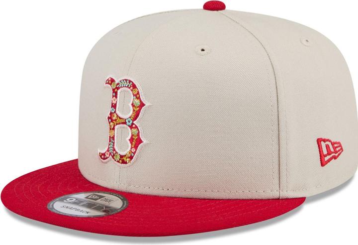 Actual product image New Era 9Fifty Snapback Cap - FLORAL Boston Red Sox stone