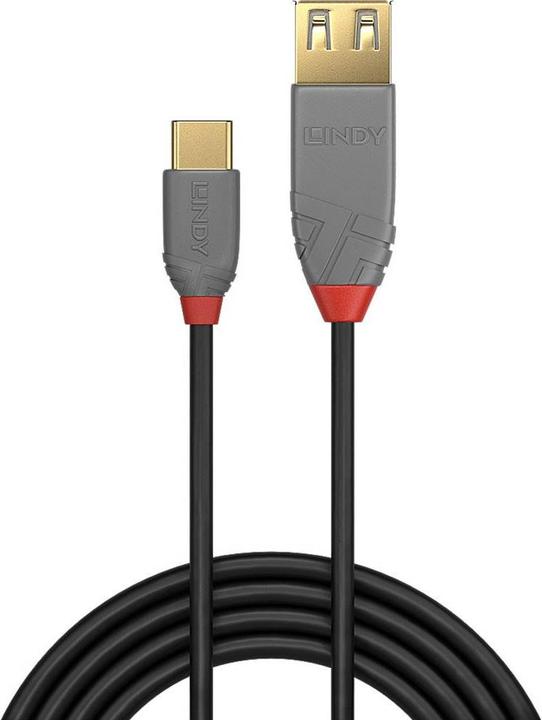 Produktbild Lindy 0,15m USB 2.0 Typ C an A Anthra Line (0.15 m, USB 2.0)
