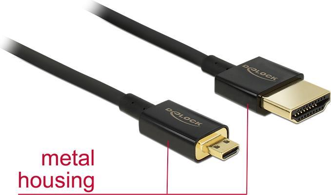 Actual product image Delock HDMI (Type A) - micro HDMI (Type D) (0.15 m, HDMI)