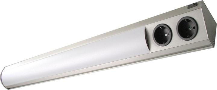 Produktbild Wipo Corner Compact LED 12,9 W 4000K 1160mm mit Steckdose, Edelstahl Effekt (1280 lm)
