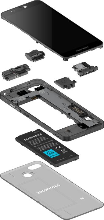 Image du produit Fairphone 3 (64 Go, Dark Translucent, 5.65", Double SIM, 12 Mpx, 4G)