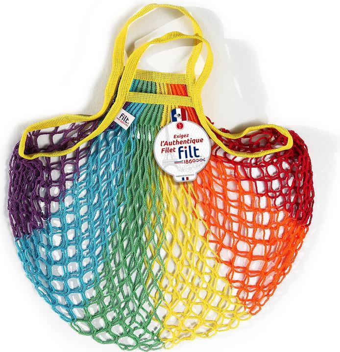 Filt - Einkaufsnetz mit kurzen Henkel rainbow
