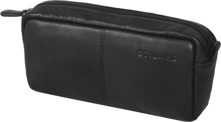 Produktbild Only-Bags.Store Leder Federmäppchen Vintage mit Reissverschluss Kosmetiktasche Organizer Federmäppchen Federmäppchen