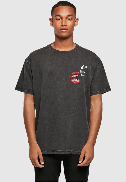 Actual product image Merchcode Bla Bla Bla Comic Acid Washed Oversized Tee - 112879 (XS)