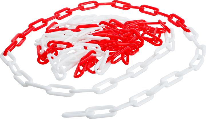 BGS Barrier Chain | Red and White | Plastic | 5 m (5 m)