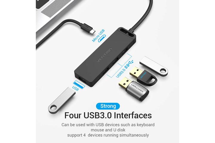 Image du produit Vention Hub 4 ports USB 3.0 0,15 mètre (4 ports)