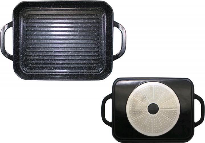 Produktbild ELO Bräter Grill Antihaft pfas frei Belugo 41x26x6,5 cm (Bräter + Schmortopf, Aluminiumguss)