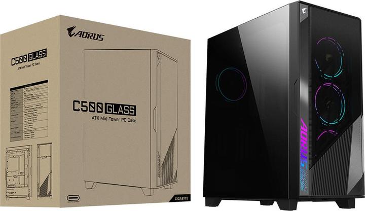 Actual product image Gigabyte Aorus C500 (ATX, E-ATX, Mini-ITX, mATX)