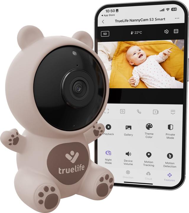 Produktbild Truelife Video varuška S3 Smart TLVMMNCS3SNWA (Babyphone mit Kamera)