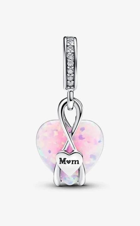 Produktbild Pandora HÃ¤nger Mama Opalisierendes Herz (Synthetischer Opal, Zirkonia, Sterlingsilber)