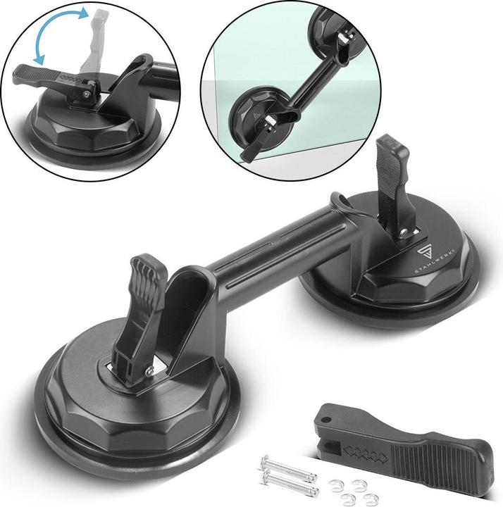 Actual product image Stahlwerk Double suction lifter with 135 kg load capacity and 2 x 12.5 cm | 5" diameter (135 kg)