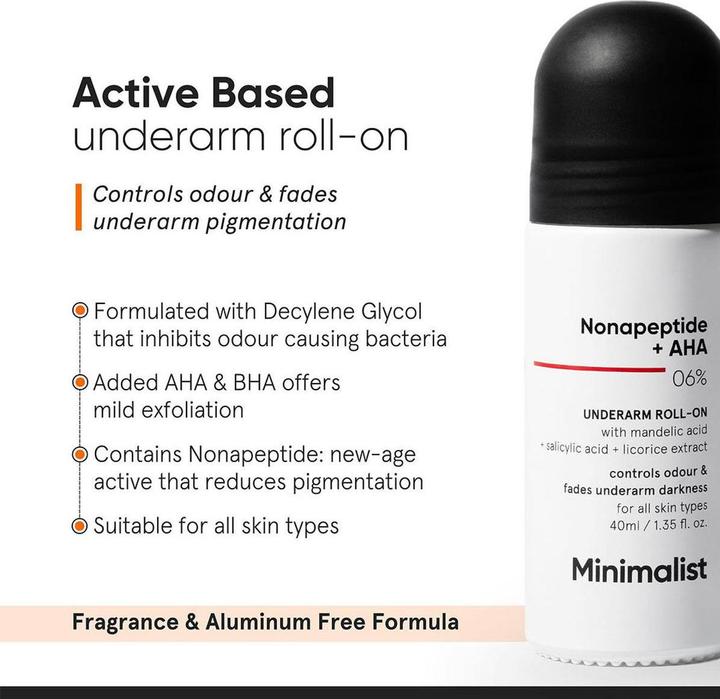 Produktbild Minimalist Nonapeptide + AHA 06% Underarm Roll on (40 ml)