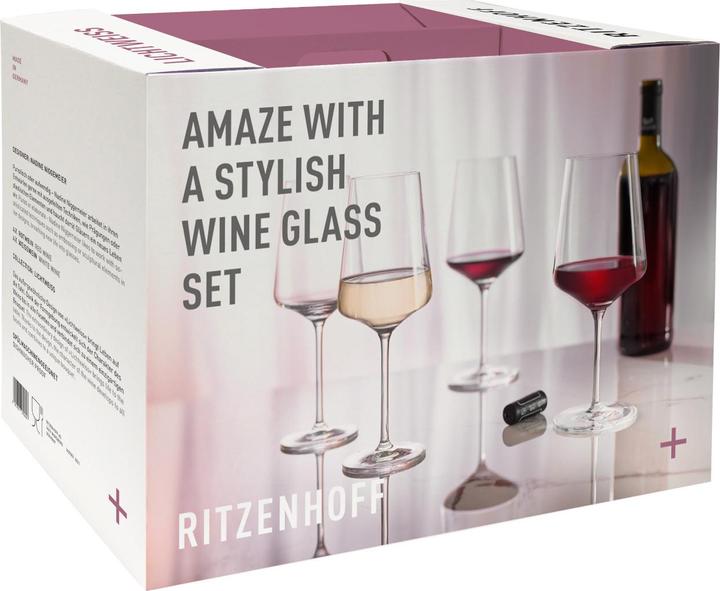 Actual product image Ritzenhoff Light white Julie red/white set of 8 2021 (54 cl, 8 Glasses, White wine glasses)