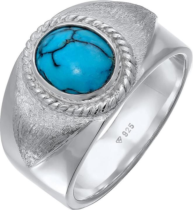 Produktbild Kuzzoi Ring Herrren Siegelring Türkiser Howlith 925 Silber (64, 925 Silber)