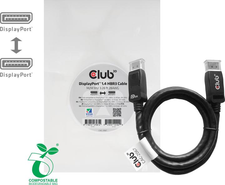 Immagine prodotto Club 3D DisplayPort — DisplayPort (1 m, DisplayPort)