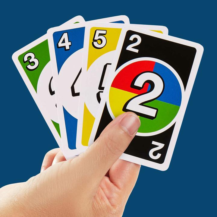 Actual product image Mattel Games UNO Dos (German, French, Italian, English)