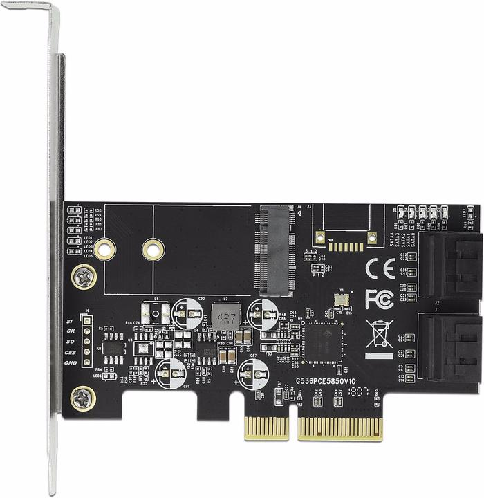Actual product image Delock PCI Express x4 SATA, 1x M.2