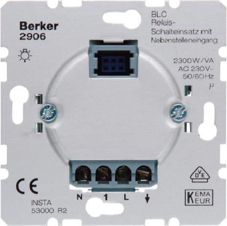 Produktbild Berker UP BLC Relais-Schalteinsatz 2906 1500W / 2300W / 1000VA