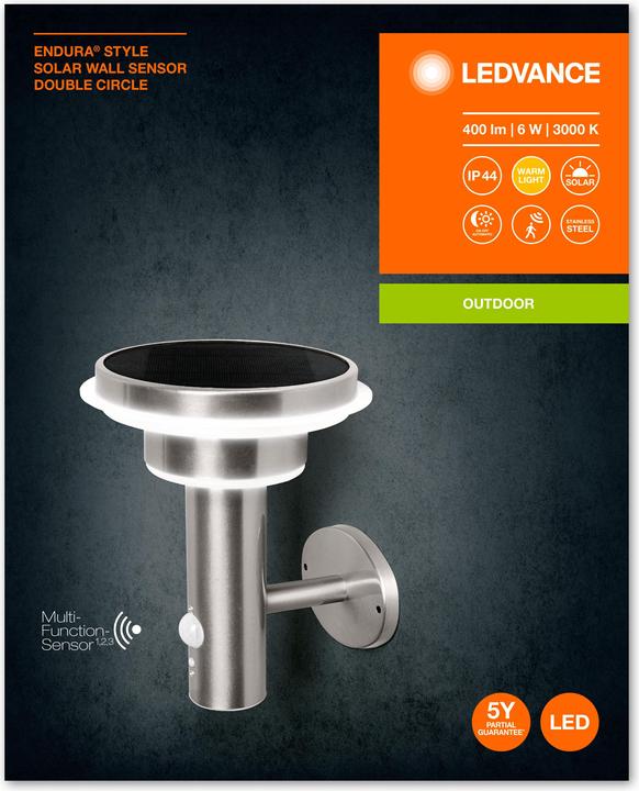 Produktbild Ledvance Endura Style Solar Double Circle (400 lm, IP44)