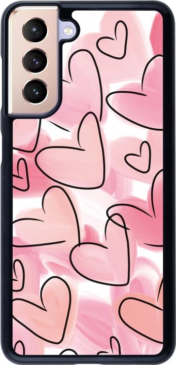 Actual product image PhoneLook Cover Easter 2023 pink hearts (Samsung Galaxy S21 5G)