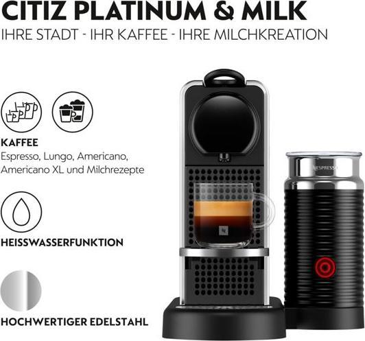 Productafbeelding Krups CitiZ Platinum & Milk (NESPRESSO Origineel)