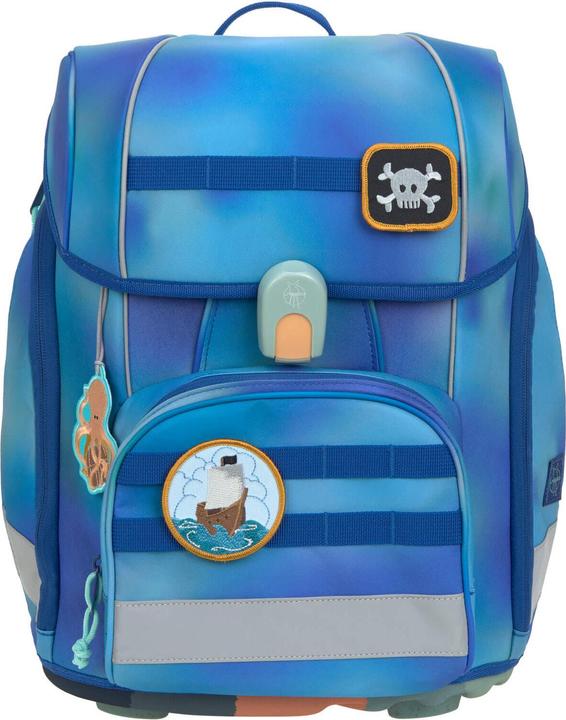 Actual product image Lässig Schulrucksack-Set Boxy, Grün / Blau (21 l)