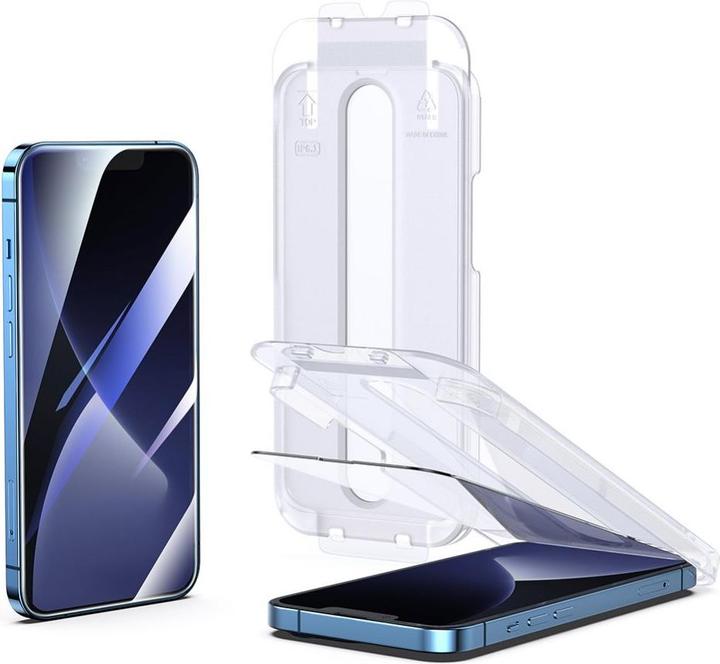 Produktbild Joyroom Easy Fit Full Screen tempered glass with mounting rack for iPhone 14 Pro Max (6.7 ") (J (1 Stück, Apple iPhone 14 Pro Max)