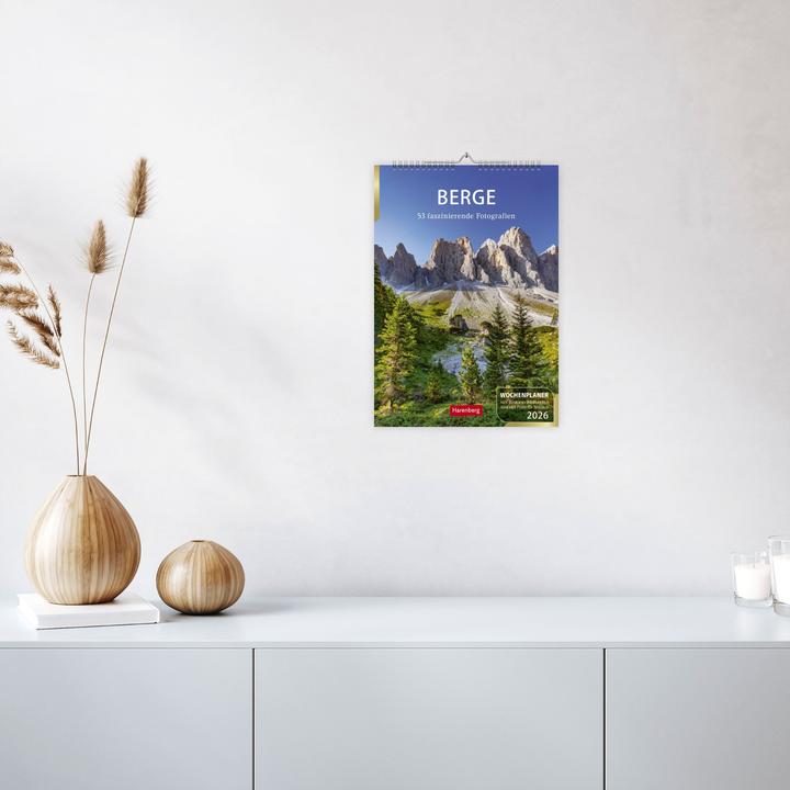 Actual product image Harenberg Berge Wochenplaner 2026 - 53 faszinierende Fotografien (Hardcover, German)