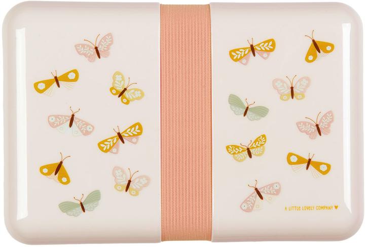 A Little Lovely Company Lunchbox Schmetterling SBBUPI47 rosa 18x6x12cm