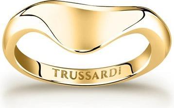 Trussardi - Modern gold-plated steel ring T-Design TJAXA07 - Circuit: 58 mm (58)