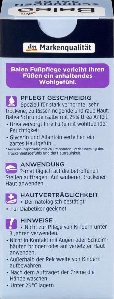 Produktbild dm Balea Schrundensalbe (Fusscrème & Fussgel, 50 ml)
