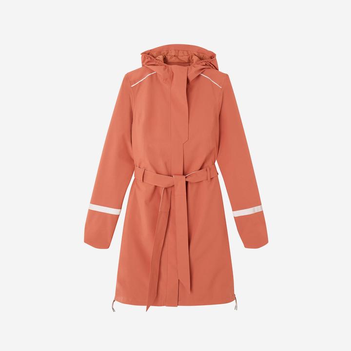 Actual product image Btwin Rain trench coat City 940 waterproof ladies terracotta (M)
