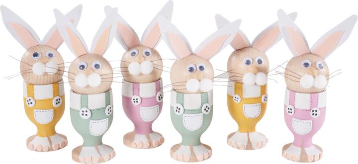 Produktbild VBS Bastelset "Eierbecher Hasen", 6 Stück