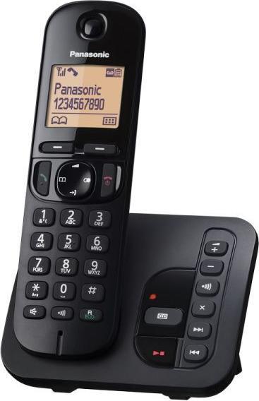 Produktbild Panasonic Cordless KX-TGC220FXB Juodas, Built-in display, Speakerphone, Caller ID, Phonebook capacity 50 entri