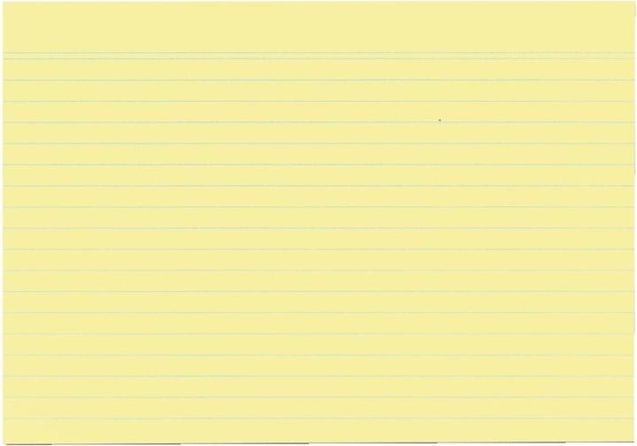 Actual product image Herlitz Index cards, DIN A5, lined, yellow made of paper, 170 gsm, woodfree, line color: blue, double (A5, 170 g/m², 100 x)