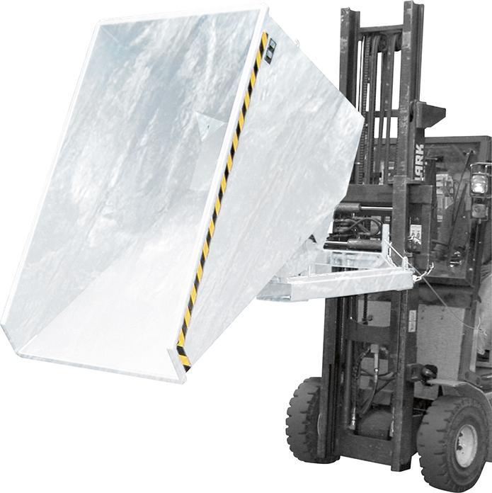 Produktbild eurokraft pro Mini-Kippbehälter für Späne, Volumen 0,225 m³, verzinkt (225 l)