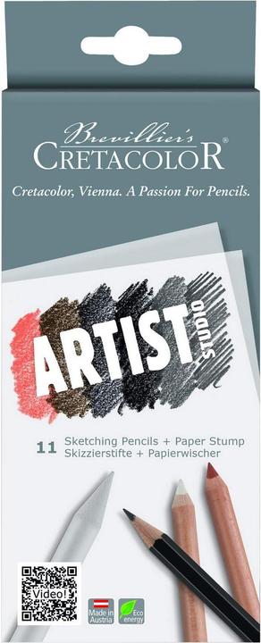 Produktbild Cretacolor Brevillier's Artist Studio Skizzierstifte-Set 11-teilig, 465 11