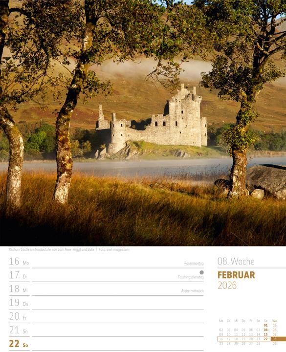Produktbild Schottland - Zwischen Highlands und Hebriden - Wochenplaner Kalender 2026 (25 x 33 cm, Harter Einband, Deutsch)