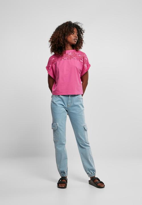 Actual product image Urban Classics Ladies Short Oversized Lace Tee - 12492 (4XL)