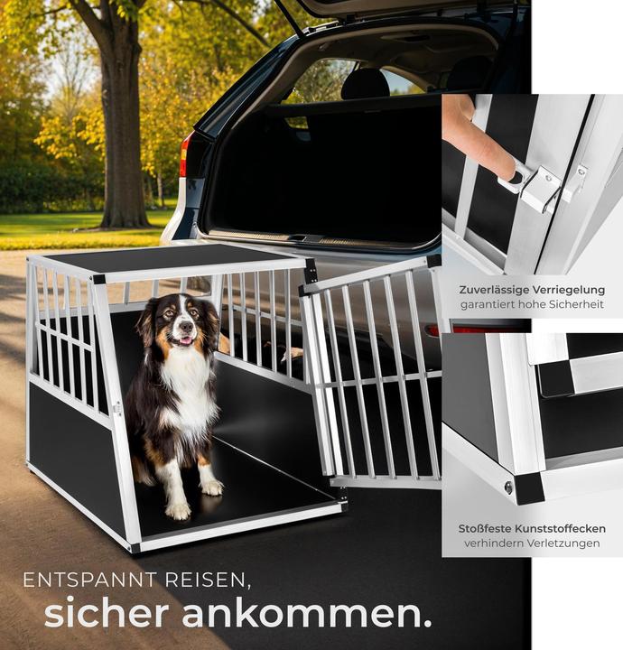 Image du produit tectake Boîte de transport pour chiens (Chien, Fermeture de sécurité)